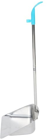 ABOOFAN Heavy Duty Stainless Steel Dustpan Comb Teeth, Thickened Small Hand Shovel for Gardening and Household Cleaning, Long Handle Multifunctional Dustpan for Kitchen Garden Patio