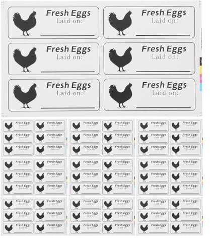 Alipis 20 Sheets Labels With The Date Of The Egg Carton Cardboard Labels Fresh Eggs From Farm Food Container Labels Fresh Egg From Farm Stickers