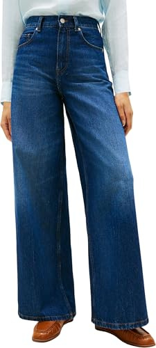 Tommy Hilfiger kvinnors DNM New Doreen 70'S Wide Leg Hw WW0WW48567, Denim, 30W/32L