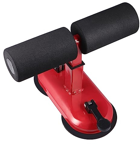BESPORTBLE Abdominal Crunches Aid Machine for Men Women Waist Fat Reduction Equipment with Durable Sucker Compact Portable Fitness Gear Red