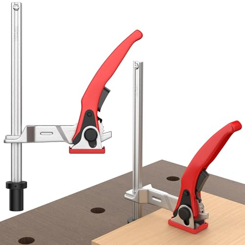 Housolution Bench Dog Clamp, 3/4 inch Dog Holes Workbench Clamp for Woodworking, Adjustable MFT Table Hold Down Quick Fixed Clip, Workbench Accessories for Wood Carving Routing Sanding, 1 Pack