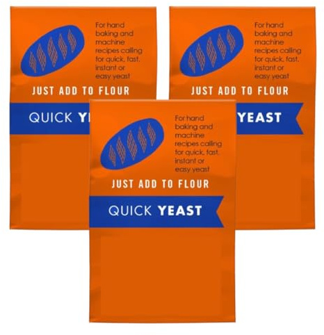 Quick Yeast for Baking, 125g, Pack of 3, Hand and Machine Recipe Compatible