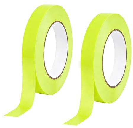 JXRSKJ 2Pcs Bandes Adhésives Décoratives 18 mm x 50 m, Ruban pour Décoration et Traçage, Étanche et Imperméable, pour Soirées, Scènes, Festivals et Créations DIY, Facile à Poser et à Retirer