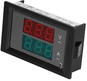 Cocoarm Misuratore di Tensione CA con Display Digitale, ABS LED Voltmetro Amperometro Misuratore CA AT 5035 A V da 50 A 500 V da 1 A 80 A, Protezione Inversione A 2 Fili per Pannelli Monitoraggio