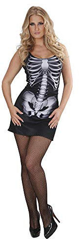 Widmann - Kostüm Skeleton Girl, Kleid, Halloween, Karneval, Mottoparty