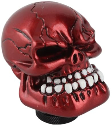 Gear Stick Shifter Skeleton Skull Head Car Modified Gear Shift Knob Stick Heber Shifter Universal (Rot) + Schaltknauf Totenkopf Opel Astra Schaltknauf