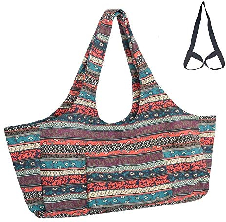 Mu Mianhua Yogamatten-Tasche mit großer Tasche und Reißverschlusstasche, passend für die meisten Matten