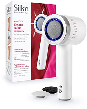 Silk'n Râpe Electrique Anti-Callosités I VacuPedi I Appareil électrique anti-callosités avec système d'aspiration à vide I Blanc