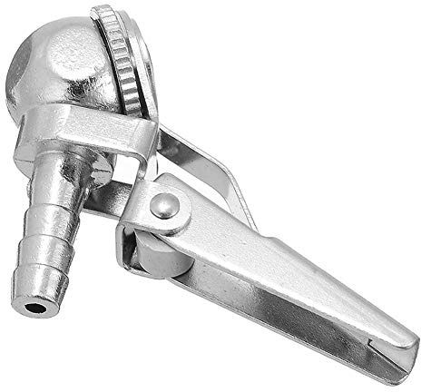 Luftreifenfutter,Autoventil Hebelstecker Ventilstecker Druckluft Reifenfüllnippel Messing Hebelstecker Ventilaufsatz Düsenadapter für Reifenfüllventil mit Gewinde Pneumatikpumpe für PKW LKW,Silber