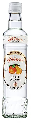 Prinz - Obst Schnaps | Traditionelle Schnapsspezialität aus Äpfeln und Birnen | Angenehm fruchtig | Mehrjährig im Steingut gereift, 40% vol, 0.35 l