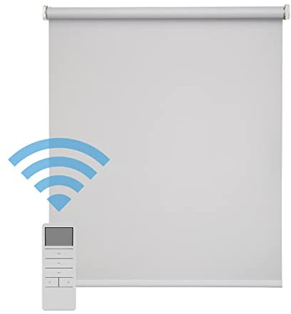 Easydeco - Daylight Translucent Motor Roller Blind (Grey, 135_x_250_cm)