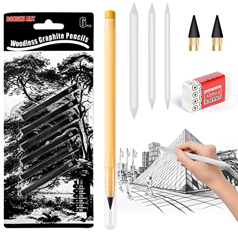 Vicloon Bleistift Set, 13 Stück Skizzen Set, Zeichenstifte, Papierwischer Bleistife, Graphitstifte für Kinder, Erwachsene, Künstler, Studenten, Anfänger
