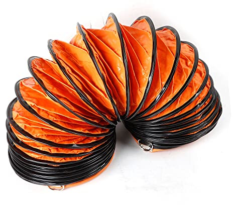 Warmluftschlauch 5m Länge Klimaanlagenschlauch lufttransportschlauch Flexible Spiralschlauch Lüftungsschlauch für Bauventilator Heizgeräteanschluss Anschluss (30cm)