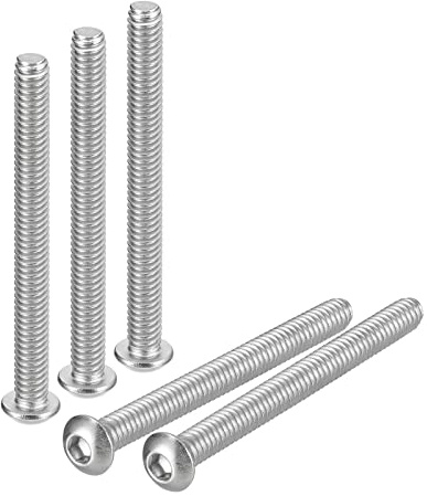 QUARKZMAN 1/4-20x3 Linsenkopfschrauben Innensechskant 10 Stück 304 Edelstahl Verschlüsse Sechskant Bolzen Schrauben Voll Gewinde Sechskant Antrieb Schrauben