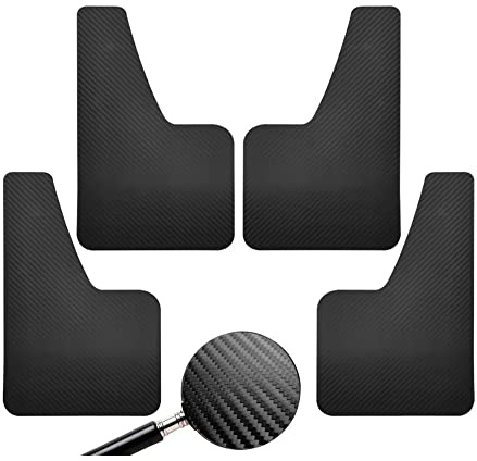 Auto Paraspruzzi Paraspruzzi Universali Paraspruzzi Parafanghi Paraspruzzi Effetto Fibra Di Carbonio Set Anteriore Posteriore Car Auto Van SUV Pickup Accessori Auto Parafango (Color : Svart)