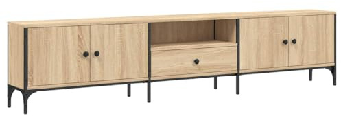 vidaXL TV-Schrank mit Schublade Sonoma-Eiche 200x25x44cm Holzwerkstoff