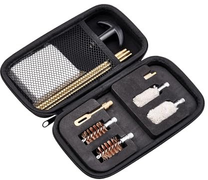 Royal Hunter® - Professionelle Waffenreinigung - Kaliber Schrot Gauge 20 und Schrot Gauge 12 – Reinigungsset für Flinten und Gewehre - Waffenpflege und Laufreinigung inkl. hochwertiger Tragetasche
