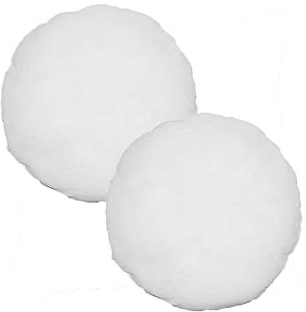 Haus und Deko 2er Pack Füllkissen 30 cm rund Microfaser Kissenfüllung Kopfkissen Dekokissen Sofakissen Kissen Wohnzimmer Schlafzimmer