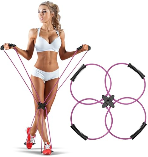 Pilates Reformer Resistance Band Kit - Resistance Tubes Set with Handles, Portable Pilates Reformer Bands, Fitness Accessories for Women and Man, Portable Home Workout Solution, Home Gym Equipment