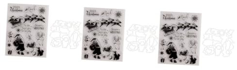 Tofficu 3stücke Stempel-set Mit Transparenten Stanzschablonen Für Scrapbooking Fotoalben Und Journaling Teile Wiederverwendbar Einfache Anwendung Für Kreative Bastelprojekte
