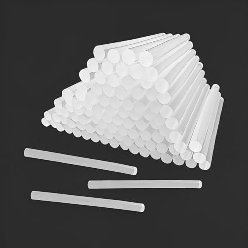 Xpieoyrm 100 piezas Pegamento Termofusible 7 x 150mm, Barras de Resina Termofusible Transparente, Barras de pegamento termofusible para pistola de pegamento caliente hechas a mano para manualidades