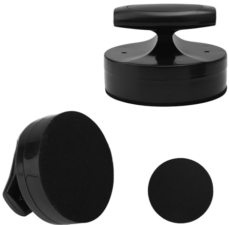 Block Printing Baren, Comfort Grip Handle Baren Printmaking Tool with Flannel Pad Multipurpose Linoleum Block Printing Tools for Painting DIY Art Craft Supplies (Black)