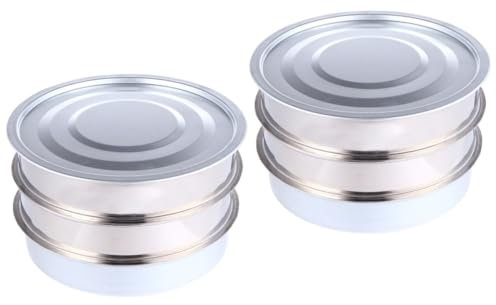 Yardwe 1 Satz Rundlochsieb Sonde Schlammsieb Kompostsieb Bodenfilter Bodensieb Gartensieb Siebrahmen: Edelstahlrahmen Silver 3st