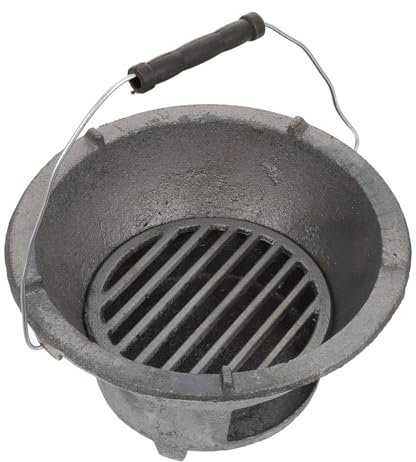 MAGICLULU Braciere Per Barbecue in Ghisa Braciere Portatile Da Uso All'aperto Compatto