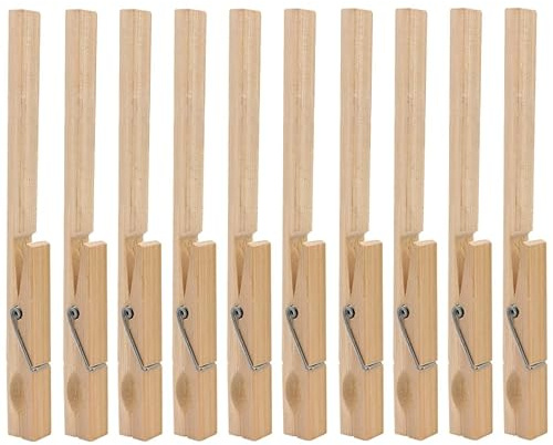 ULTECHNOVO 10 Piezas Pinza de Madera para Tubo de Ensayo Abrazadera de Laboratorio con Resorte de Acero Auto-Cierre Soporte Experimental de Madera 7.08In para Química Escolar