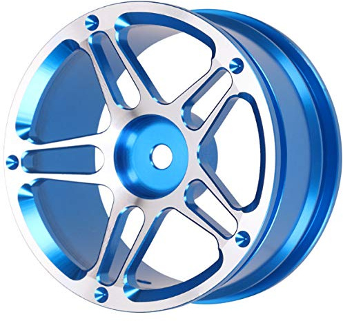 Toyvian 4stücke Drift Crawler Rennwagen Zubehör Metallnabe Radmodell Felge Automodellkomponente Variante a Blau