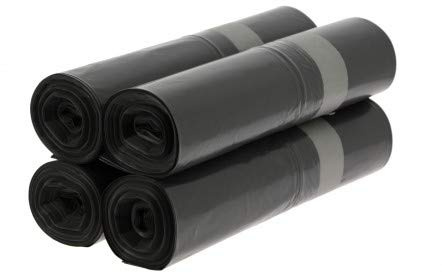 Bolsas de basura de 130 L, ultra resistentes, 100 cm, bolsa de basura de gran capacidad, 62 µ, antifugas, reforzado, negro opaco