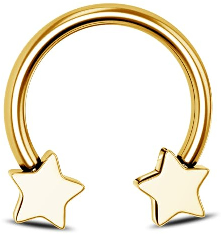 OUFER Kroppspiercing 16 g titan hästskoring cirkulära barbellörhängen brosk helix septum näsa läppringar yttre tragus daith rock piercingar smycken, 8mm