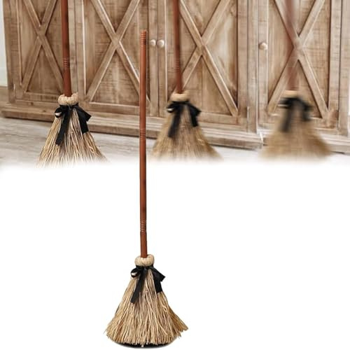 Dancing Witch Broom, Halloween Magics Broom, Moving Floating Haunted Dancing Brooms with Spooky Laughter, Halloween Light Up Moving Animated Witch Dancings Broomsticks, for Halloweens Decoration