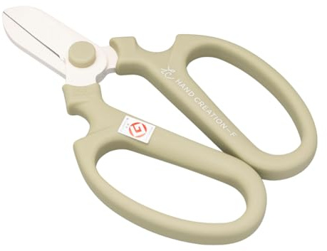 Left-Handed Japanese Floral Scissors – SAKAGEN Hand Creation, Ultra Sharp Flower Shears for Floral Design, Ikebana & Gardening, Made in JAPAN, F-170 (Atmos Green)