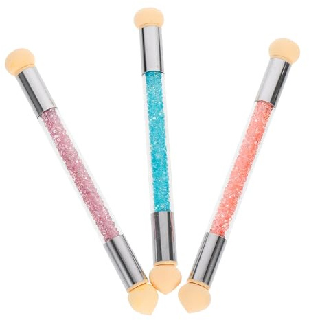 ABOOFAN Stylo à Ongles Dégradé 3 Pièces Double Tête en Éponge Abs, Pinceau Rond et Fin, Facile à Utiliser pour Nail Art Professionnel à Domicile
