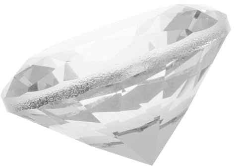 WESIEVYA Großer Acryl Diamant Briefbeschwerer 60mm Klar Künstlicher Edelstein Tischdekoration für Hochzeiten Geburtstage Valentinstag Vielseitiges Party Zubehör