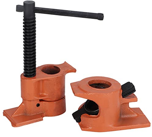 Abrazadera de Tubo 3/4 Pulgadas, Mordazas de Sargento para Carpintería, Kit de Herramientas de Fijación Extendido - Alta Dureza, Ajustable y Durable, Ideal para Trabajos de (Normal)