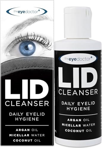 The Eye Doctor Lid Cleanser – Eyelid Cleanser to remove debris and make up from eyelids – Suitable for sensitive eyes – Contains Argan Oil Coconut Oil and Micellar Water 100ml