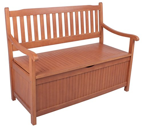 Truhenbank HOUSTON Holz Gartenbank mit Staufach 2-Sitzer Bank Sitzbank Gartenmöbel