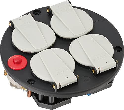 Brennenstuhl 1081080 prolunghe e multiple 4 presa(e) AC Nero, Rosso, Bianco