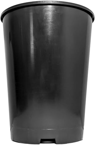 Elixir Gardens Black Recycled Plastic Deep Rose Pots 1,2,3,4,7 Litre Quality Plastic Plant Pot | 2ltr x 10