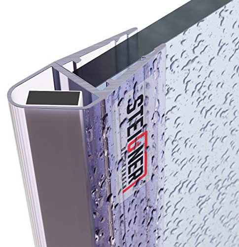 STEIGNER Joint magnetique douche UKM04 161 cm (1 pc.) - Joint porte de douche d’angle, pentagonale, arrondie, en niche ou quart de cercle avec porte 6-8 mm - Étanchéité, Protection contre les fuites