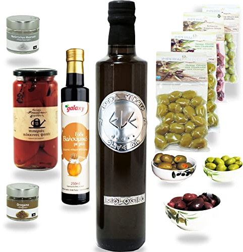 Geschenkpaket Flavors of Greece – Originale Griechische Delikatessen, Mediterrane Spezialitäten, Kulinarisches Geschenkset für Feinschmecker.