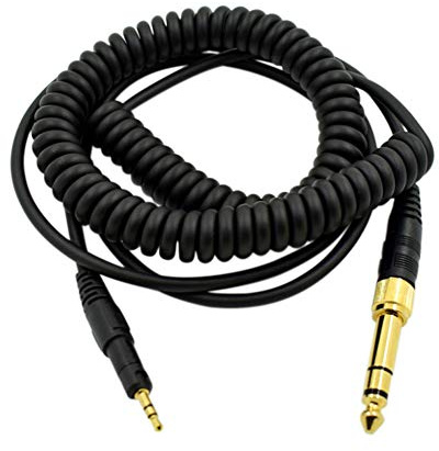 Xingsiyue Headphone Wire Audio Cable with 6.35MM Adapter for Audio-Technica ATH-M50X M40X M70X - Replacement Coiled Extension Cord Lead