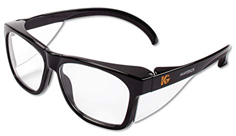 KleenGuard™ V30 Maverick Eye Protection (49309), with KleenVision™ Anti-Fog Coating, Clear Lenses, Black Frame (Qty 1)