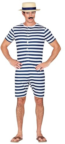 W WIDMANN MILANO Party Fashion - Retro Badeanzug Kostüm | 20er & 30er Jahre Look für Karneval, Mottoparty, Strand- und Vintage Kostüme