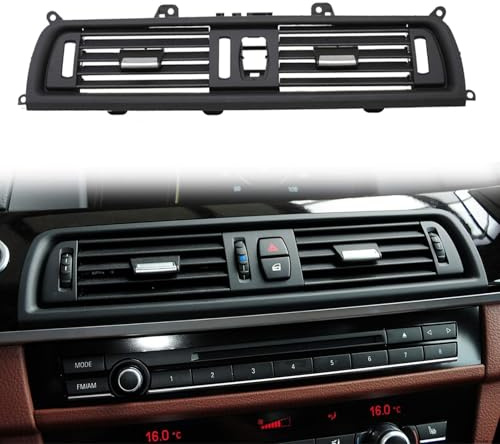 TTCR-II Front Air Grille, AC Vent Replacement Compatible with 5 series F10/F11, Middle Center Console Air Vent(Fit: 5 series 520 523 525 528 530 535 550 2010-2016)