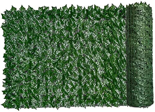 EIIDJFF Artificial Hedges Fence Plant Wall Ivy Fence Fake Grass Decorative Backdrop for Privacy Protection Home Balcony Garden Artificial Green Leaf Hedge