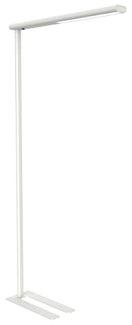 MAUL LED Stehlampe weiß MAULjet dimmbar neutralweiß fürs Büro | direktes Arbeitslicht & indirektes Raumlicht, stufenlos dimmbar, blendarm für konzentriertes Arbeiten, platzsparender U-Fuß