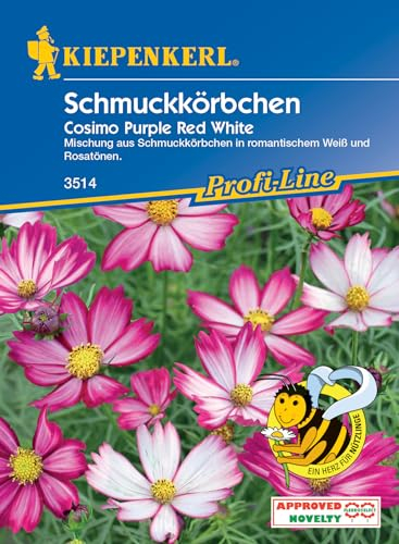 Kiepenkerl Profi-Line Schmuckkörbchensamen Purple Red White 3514 - Mischung aus Schmuckkörbchen - Blumensamen, Blumensamen Mischung, Blumenwiese Samen